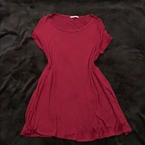 Red T shirt dress